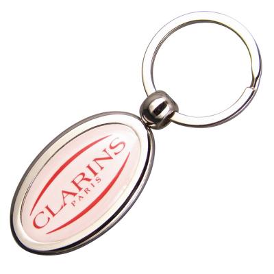 Image of Oval Zinc Alloy Domed Keyrings