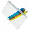 Image of PVC Pencil Case - Clear (White Zip)
