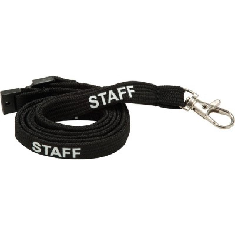 Image of 10mm Tubular Lanyard pre printed STAFF