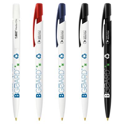 Image of BIC® Media Clic BGUARD™ Antimicrobial Ecolutions® ballpen SARS-CoV-2 logo Screen Printing